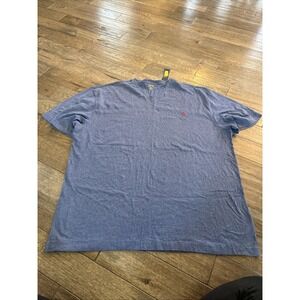 New Polo Ralph Lauren V-neck T-shirt Red Embroidered Pony Logo Men's 2LT